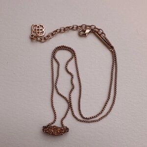 Kendra Scott Rose Gold Necklace in Rose Gold Drusy
